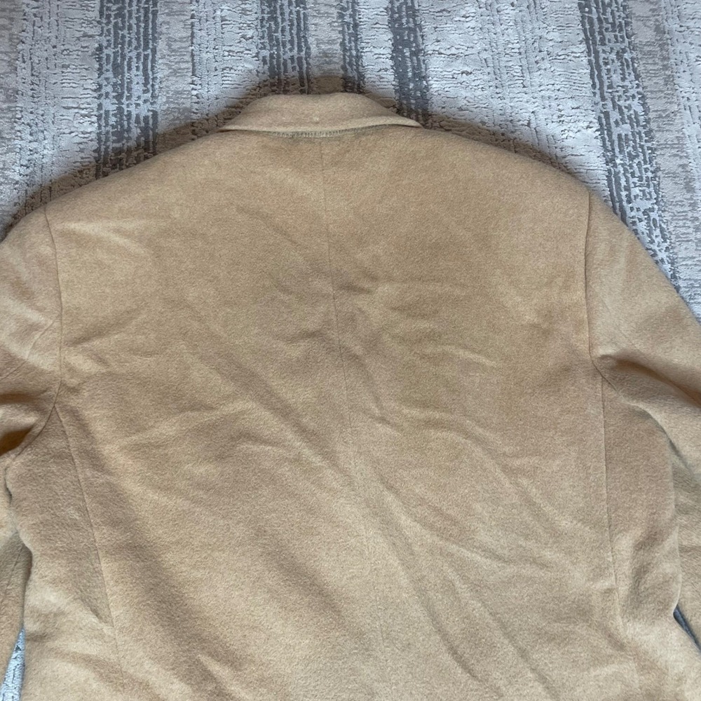 Vintage Lauren Ralph Lauren Coat Mens 100% Italy Camel Hair Long Trench Coat 40R - Picture 16 of 16